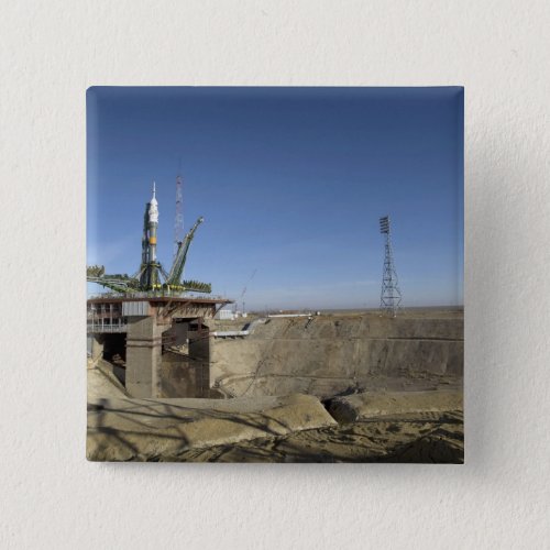 The Soyuz rocket is erected into position 5 Pinback Button