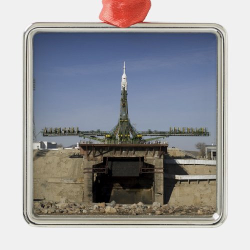 The Soyuz rocket is erected into position 6 Metal Ornament