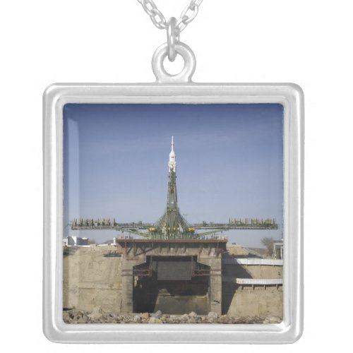 The Soyuz rocket is erected into position 6 Silver Plated Necklace