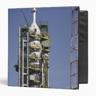 The Soyuz rocket is erected into position Binder