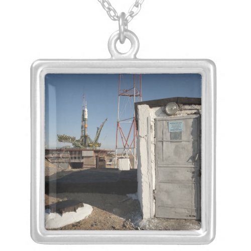 The Soyuz rocket shortly after arrival 2 Silver Plated Necklace