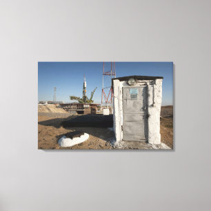 The Soyuz rocket shortly after arrival Canvas Print