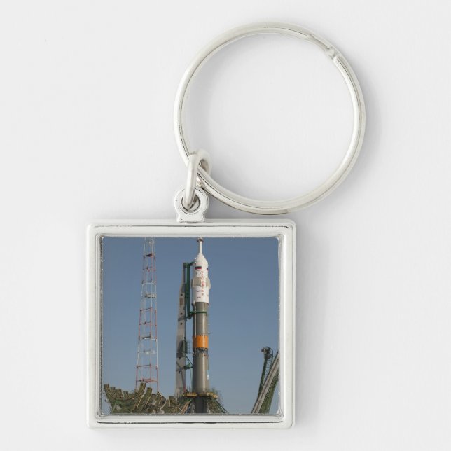 The Soyuz rocket shortly after arrival Keychain (Front)