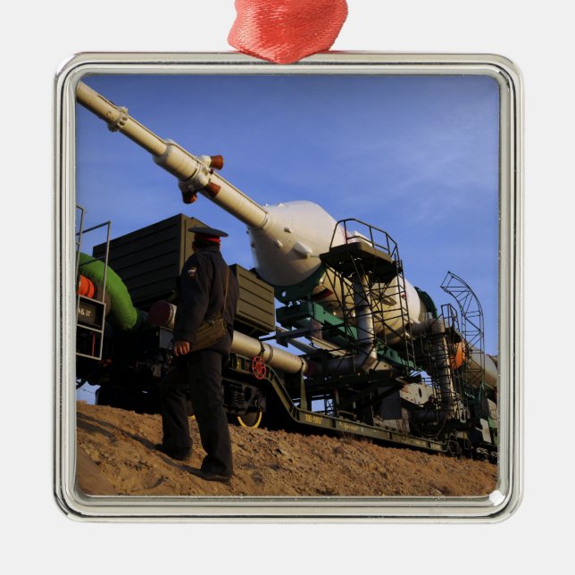 The Soyuz TMA-13 spacecraft 3 Metal Ornament (Front)