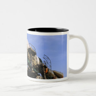 The Soyuz TMA-13 spacecraft 3 Two-Tone Coffee Mug