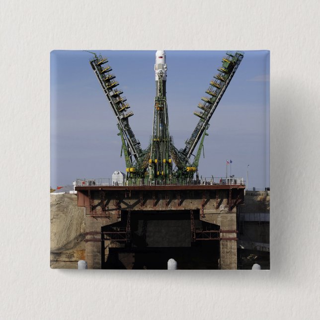 The Soyuz TMA-13 spacecraft Pinback Button (Front)