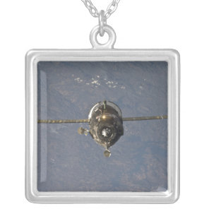 The Soyuz TMA-19 spacecraft 2 Silver Plated Necklace