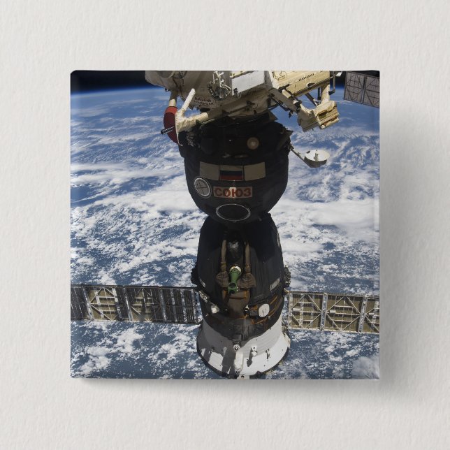 The Soyuz TMA-19 spacecraft Pinback Button (Front)