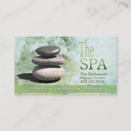 The Spa Massage Therapist Business Card template