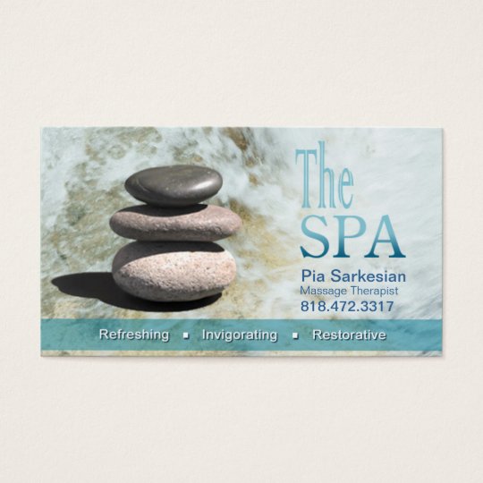 The Spa Massage Therapist Business Card template