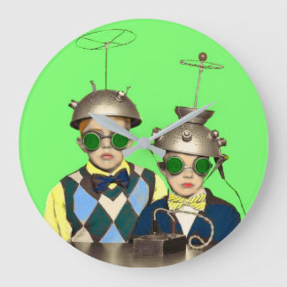 the Space Cadet Brothers Large Clock