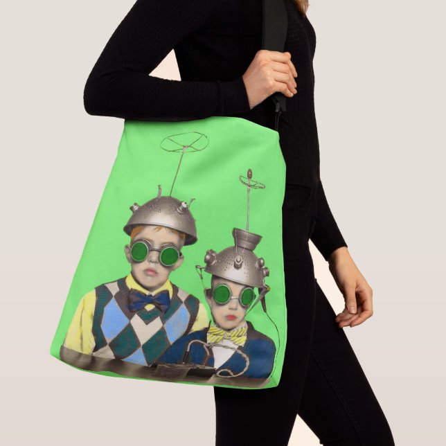 the Space Cadet Brothers print Crossbody Bag (Close Up)