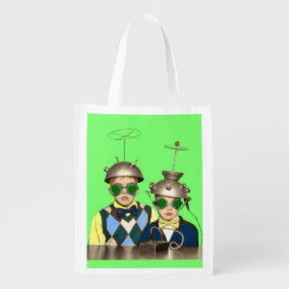 the Space Cadet Brothers print Grocery Bag