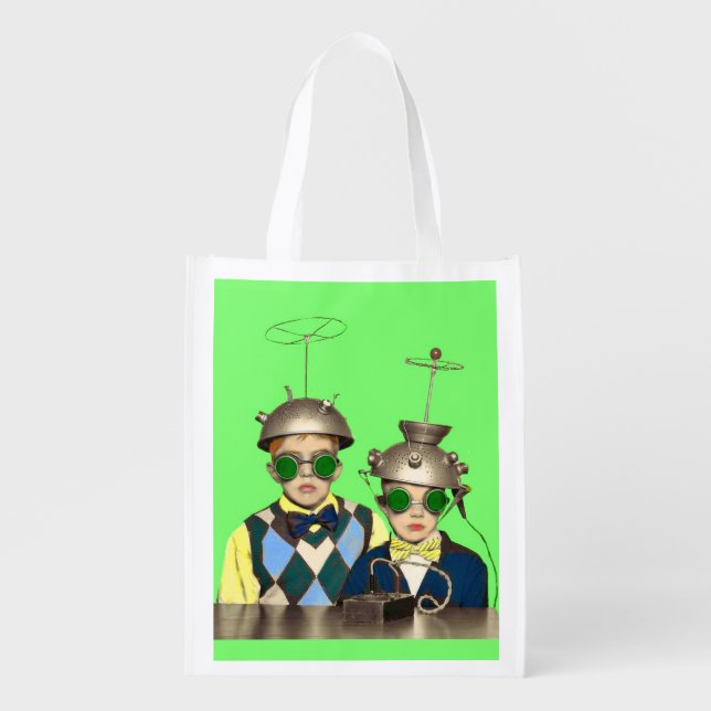the Space Cadet Brothers print Grocery Bag (Front)