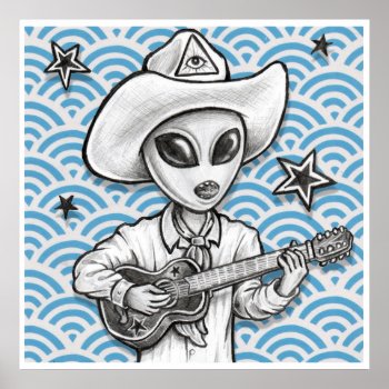 'the Space Cowboy' Art Print -(pop Surreal Sci-fi) by heulun at Zazzle