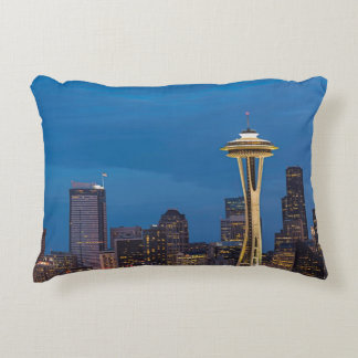 The Space Needle and downtown Seattle Accent Pillow
