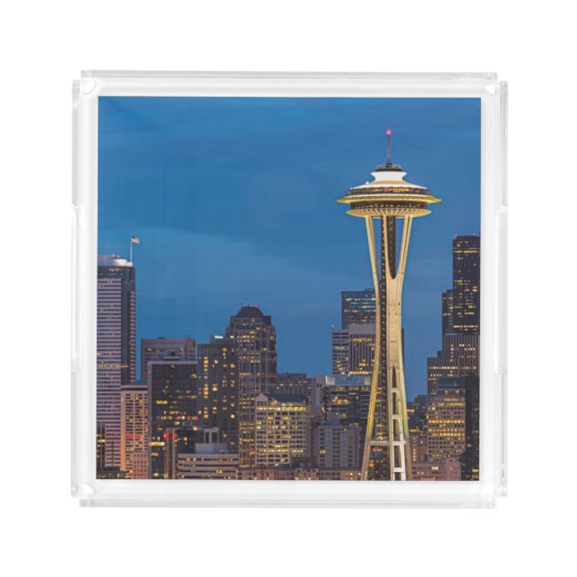 The Space Needle and downtown Seattle Acrylic Tray (Front)