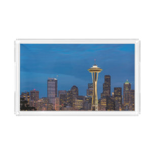 The Space Needle and downtown Seattle Acrylic Tray