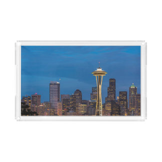The Space Needle and downtown Seattle Acrylic Tray