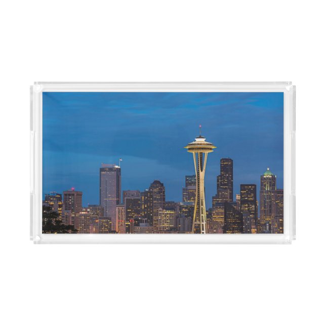 The Space Needle and downtown Seattle Acrylic Tray (Front)