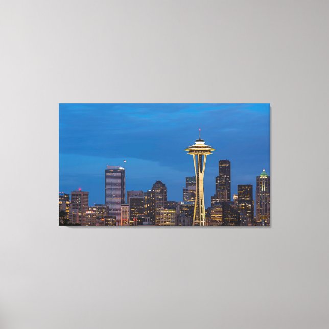 The Space Needle and downtown Seattle Canvas Print (Front)