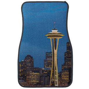 The Space Needle and downtown Seattle Car Mat
