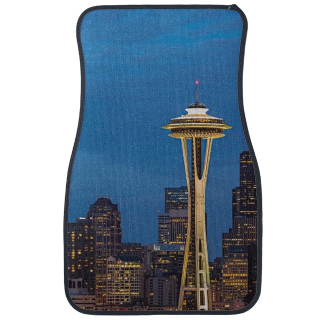 The Space Needle and downtown Seattle Car Mat (Front)