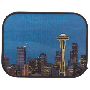 The Space Needle and downtown Seattle Car Mat