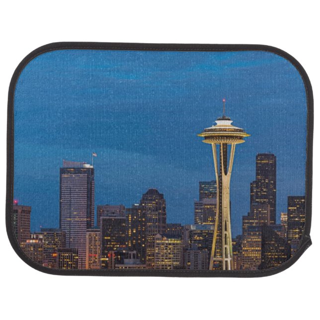 The Space Needle and downtown Seattle Car Mat (Rear)
