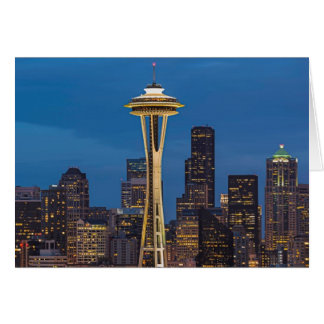 The Space Needle and downtown Seattle Cards