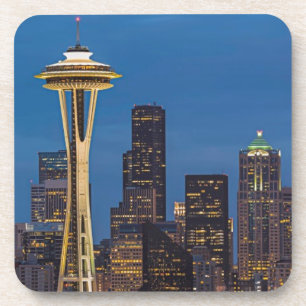 The Space Needle and downtown Seattle Drink Coaster