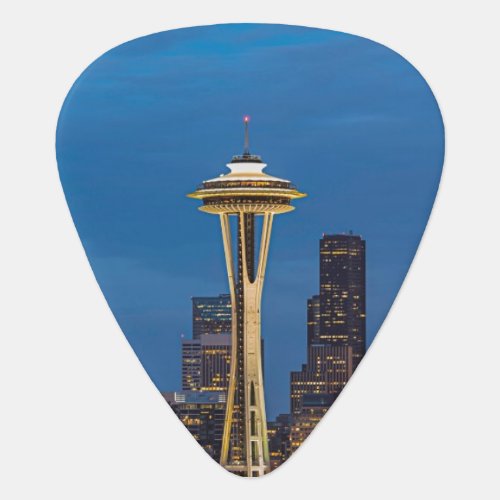 The Space Needle and downtown Seattle Guitar Pick
