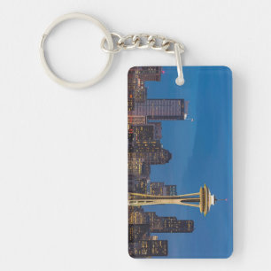 The Space Needle and downtown Seattle Keychain