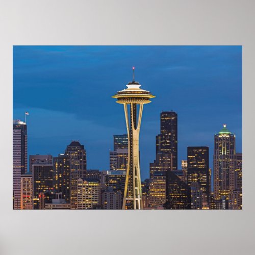 The Space Needle and downtown Seattle Poster