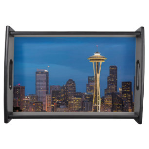 The Space Needle and downtown Seattle Serving Tray