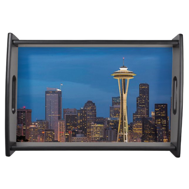 The Space Needle and downtown Seattle Serving Tray (Front)