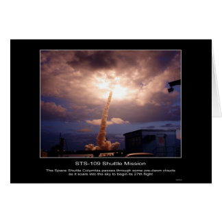 The Space Shuttle Columbia soars into the sky to b Cards