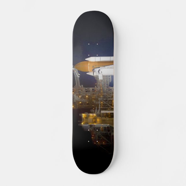 The Space Shuttle Discovery at Launch Pad 39A Skateboard Deck (Front)