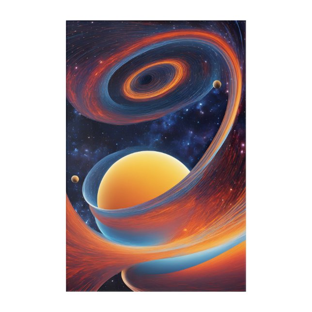 The Space-Time Continuum Warped Acrylic Print (Front)