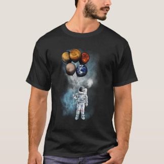 The Spaceman'S Trip Astronaut Space Planets Long S T-Shirt