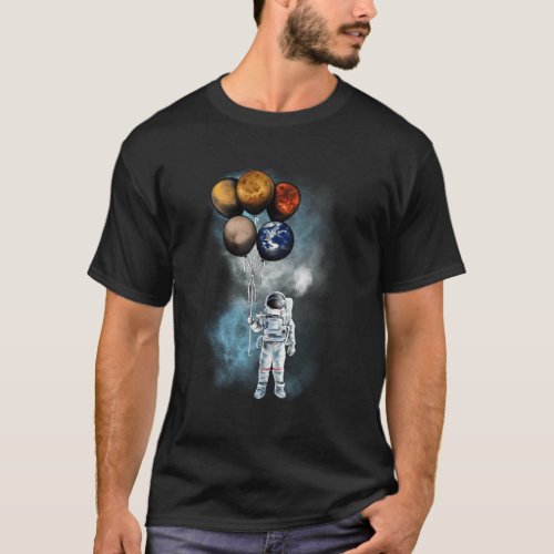 The SpacemanS Trip Astronaut Space Planets T_Shirt