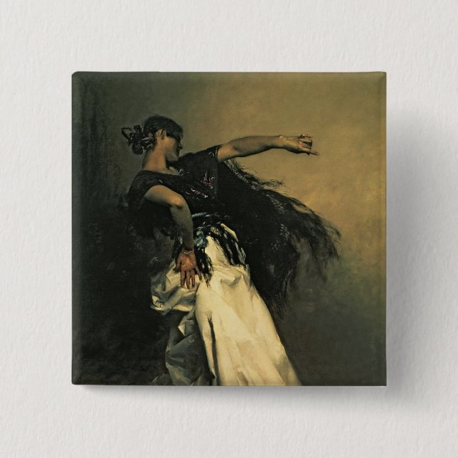 The Spanish Dancer, study for 'El Jaleo', 1882 Button (Front)