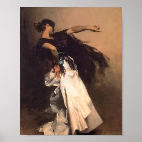 The Spanish Dancer Study For El Jaleo 1882 Poster