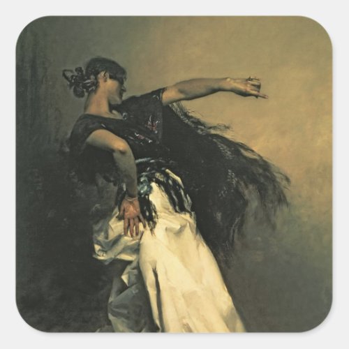 The Spanish Dancer study for El Jaleo 1882 Square Sticker