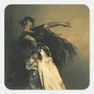 The Spanish Dancer, study for 'El Jaleo', 1882 Square Sticker