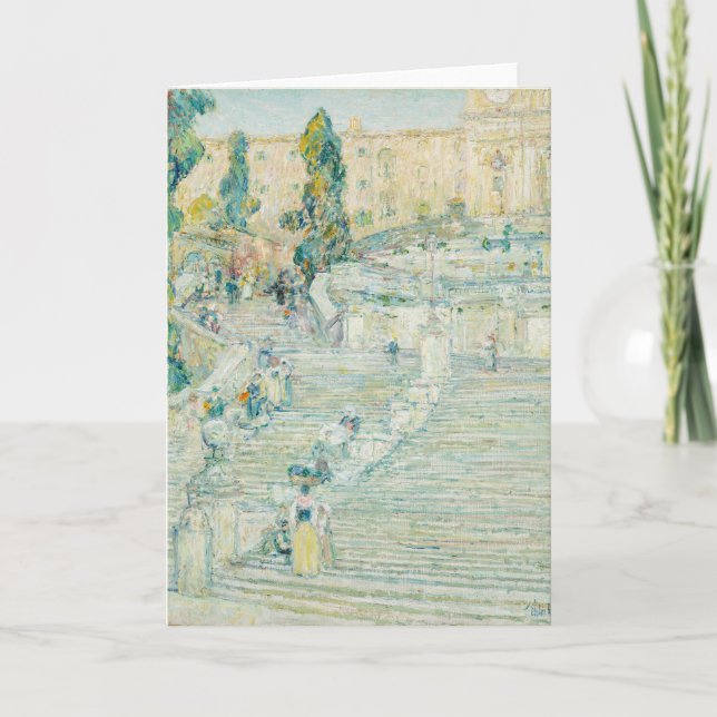 The Spanish Stairs, Rome | Childe Hassam Card (Front)
