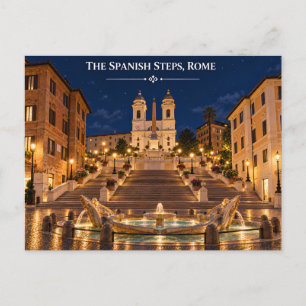 The Spanish Steps Rome Italy Postcard