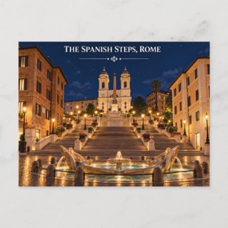 The Spanish Steps Rome Italy Postcard
