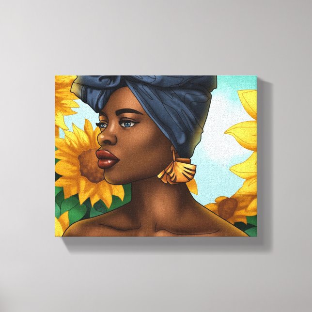 The Spark in Her Eye Stretched Canvas Print (Front)