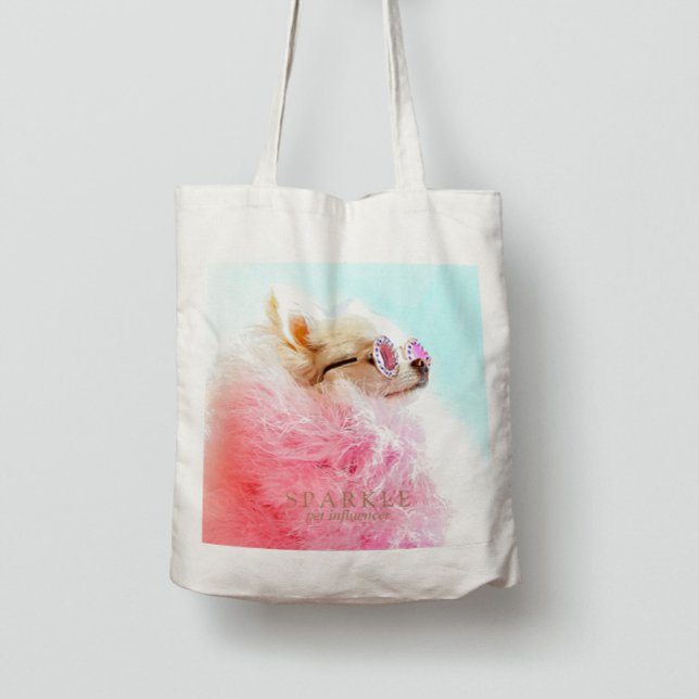 The Sparkle | Modern Personalized Pet Influencer  Tote Bag (Creator Uploaded)